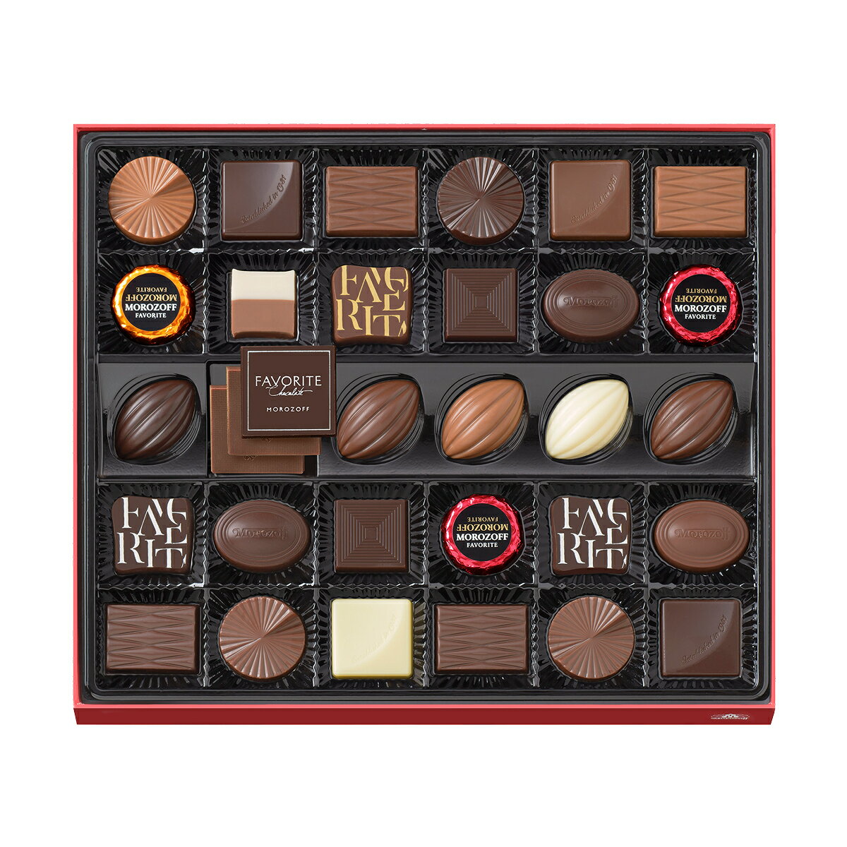 モロゾフ フェイバリット 32個入バレンタイン 2026 期間限定 チョコレート ボンボンショコラ フルーツ ナッツ はちみつ コーヒー お酒不使用 アソート 詰合せ プレゼント ギフト 公式