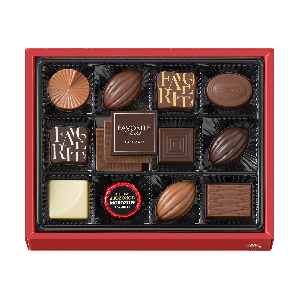 モロゾフ フェイバリット 14個入バレンタイン 2026 期間限定 チョコレート ボンボンショコラ フルーツ ナッツ はちみつ コーヒー お酒不使用 アソート 詰合せ プレゼント ギフト 公式