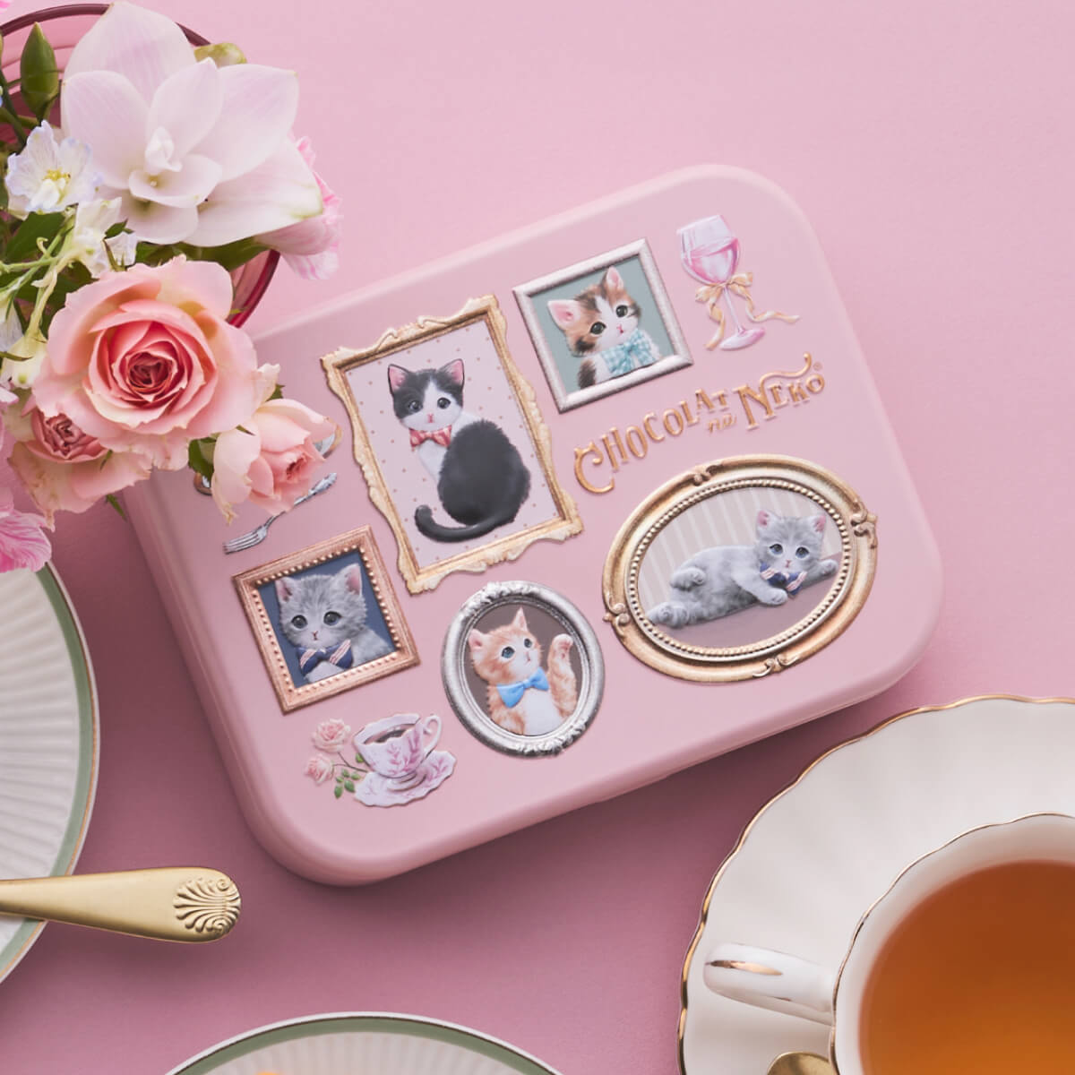 モロゾフ ショコラな猫 13個入バレンタイン 2026 新商品 期間限定 チョコレート ショコラ トリュフ フルーツ ナッツ はちみつ お酒不使用 猫 アソート 詰合せ 缶 かわいい プレゼント ギフト 公式