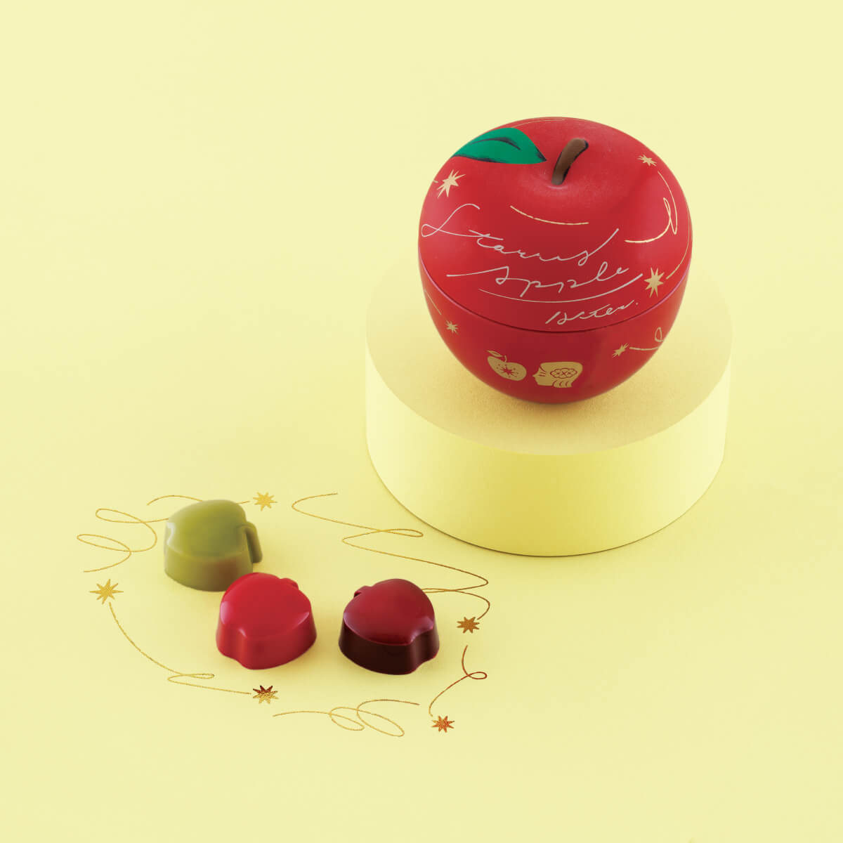 モロゾフ 星をまとったりんご 3個入バレンタイン 2026 新商品 期間限定 チョコレート ショコラ アップル 洋酒 ワイン シャンパン キャラメル アソート 詰合せ 缶 かわいい プレゼント ギフト プチギフト 公式