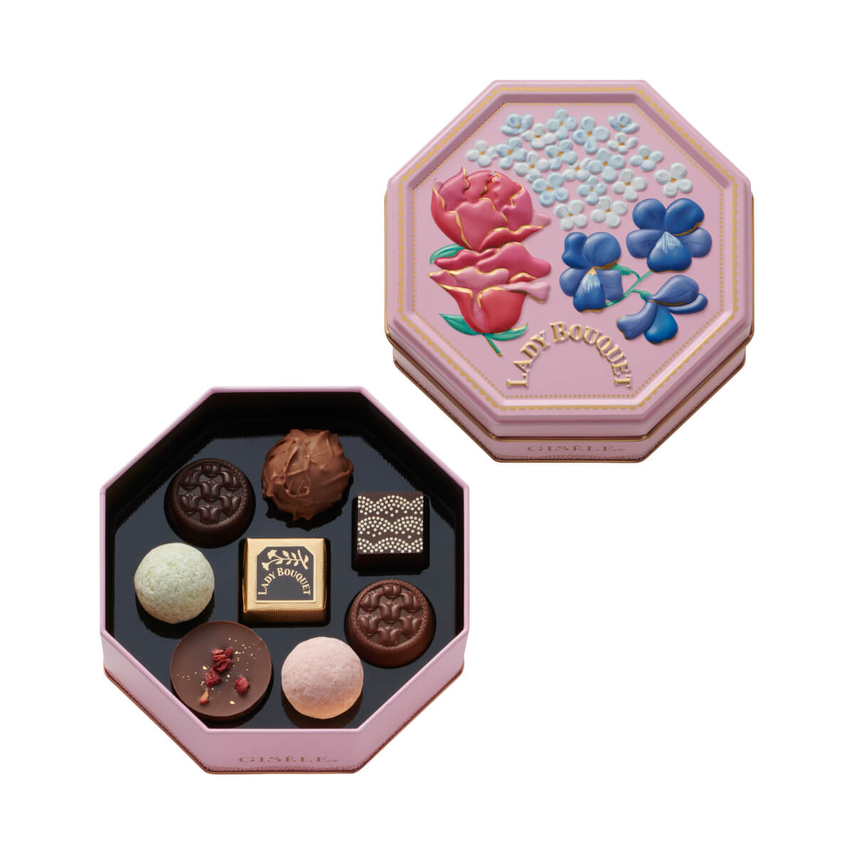 モロゾフ レディブーケ 8個入バレンタイン 2026 新商品 期間限定 チョコレート ボンボンショコラ トリュフ フルーツ 花 アソート 詰合せ 缶 高級感 プレゼント ギフト プチギフト 公式