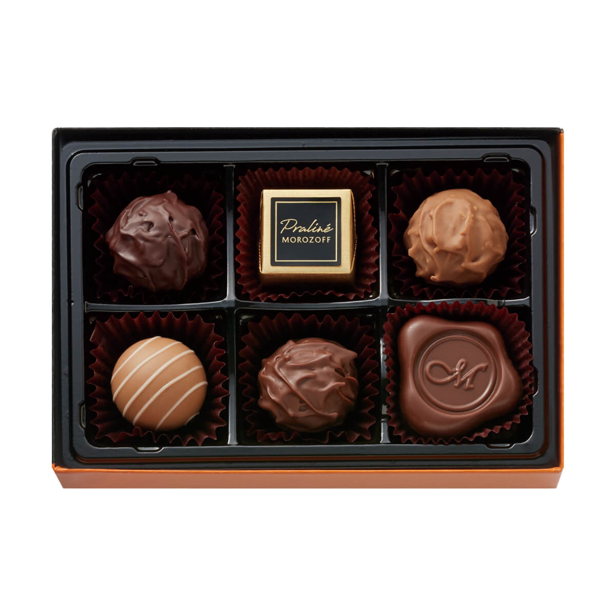 モロゾフ トリュフアソートメント 6個入バレンタイン 2026 期間限定 チョコレート ボンボンショコラ トリュフ 柚子 ゆず 洋酒 アソート 詰合せ 大人 プレゼント ギフト プチギフト 公式