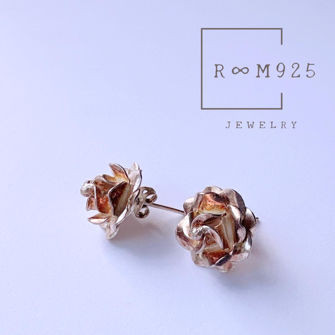 Rakuten - ヴィンテージ　メキシコシルバー　タスコ　ローズ　薔薇　ピアス　海外直輸入USED品 【中古】