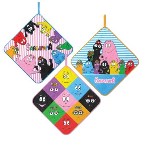丸眞 ループタオル 3枚組 バーバパパ サリュバーバパパ キャラクター 入園入学グッズ 入園入学準備 保..