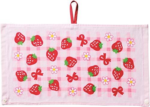 丸眞 おでかけタオル いちご 約47×25cm おでかけストロベリー 綿100% スタイになるタオル 0485013800