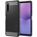 Spigen Xperia 10V ケース SOG11 / SO-52D TPU ソフトケース 米軍MIL規格取得 耐衝撃 衝撃吸収 傷防止 カメラ保護 Qi充電 ワイヤレス充電 ラギッド・アーマー ACS06202 マット・ブラック 