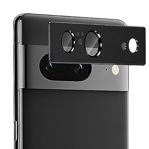 ZXZone For Google Pixel 8 カメラフィルム アルミ合金製＋AR高透過率強化ガラス ZXZone ピクセル8 レンズ保護 カメラカバー レンズ保護 フィルム 防爆裂 ・耐衝撃・スクラッチ防止・露出オーバー防止・ケースに干涉なし（1枚） (Pixel 8, ブラック)