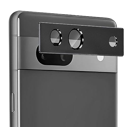 ZXZone For Google Pixel 7A カメラフィルム アルミ合金製＋AR高透過率強化ガラス ZXZone ピクセル7A レンズ保護 カメラカバー レンズ保護 フィルム 防爆裂 ・耐衝撃・スクラッチ防止・露出オーバー防止・ケースに干涉なし（1枚） (Pixel 7A, ブラック)