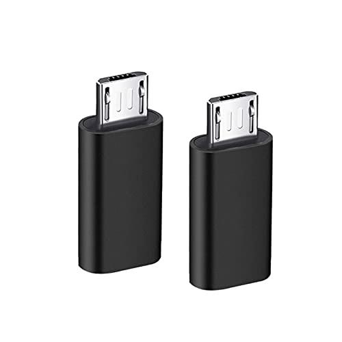 YFFSFDC USB-C → Micro USB アダプタ Type-C (メス) to Micro USB (オス) 変換アダプタ 2個入り マイクロUSB変換アダプター 変換コネクタ 充電とデータ転送 Xperia、Galaxy、Nexus、HUAWEI等Micro USB設備対応 (ブラック)