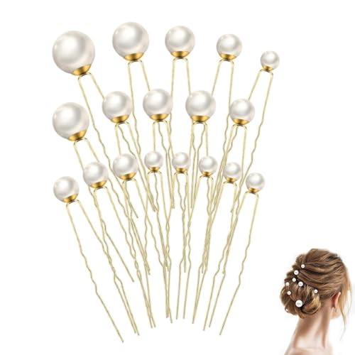 YFFSFDC Uピン ヘアピンパール 髪飾りパールピン直径8-20mmヘアアクセサリーパーティ 結婚式卒業式 成人式 和装 花嫁 撮影普段使いバレンタイン ギ...