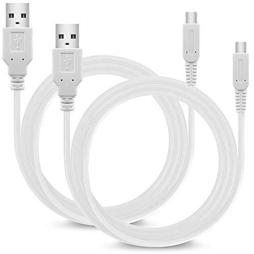 YFFSFDC 3DS 充電器 3DS USB 充電ケーブル 1.2m New3DS/ New3DSLL /3DS /3DSLL/ i2DS /DSi/DSiLL/2DS兼用 USB充電ケーブル 2本セット ホワイト