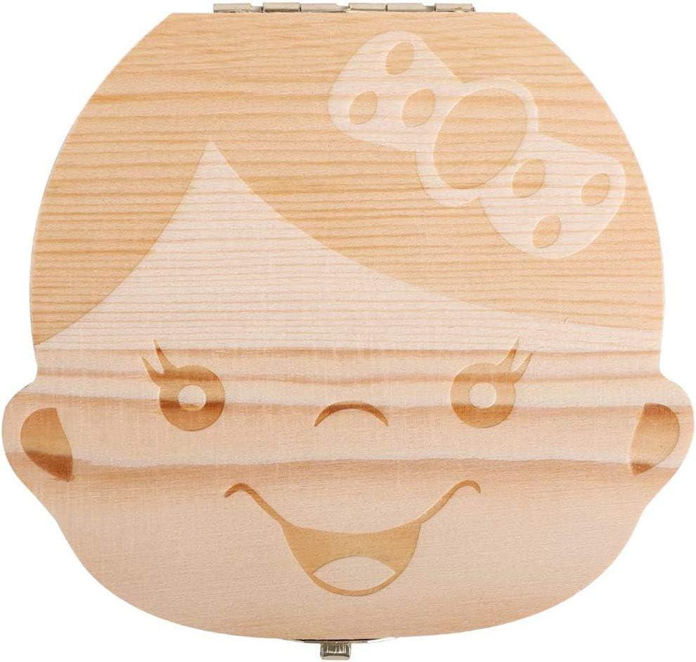 YFFSFDC乳歯ケース 乳歯入れ 乳歯ボックス 木製 日本語版 男の子/女の子 ベビートゥース 子供 歯 収納 ..