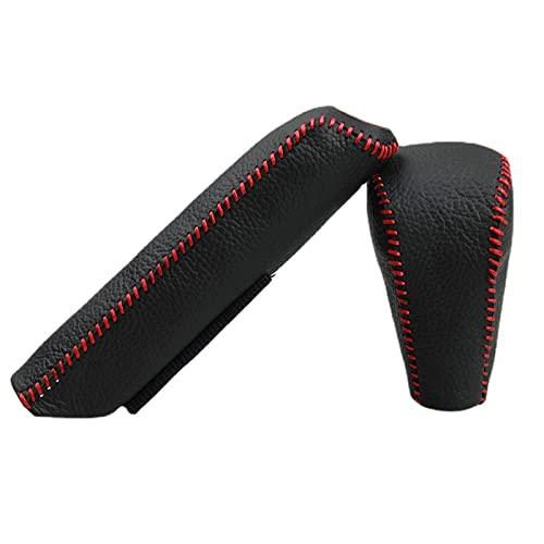 YFFSFDC 本革車用シフトノブカバー 本革サイドブレーキカバー ハンドブレーキカバー コンソールボック..