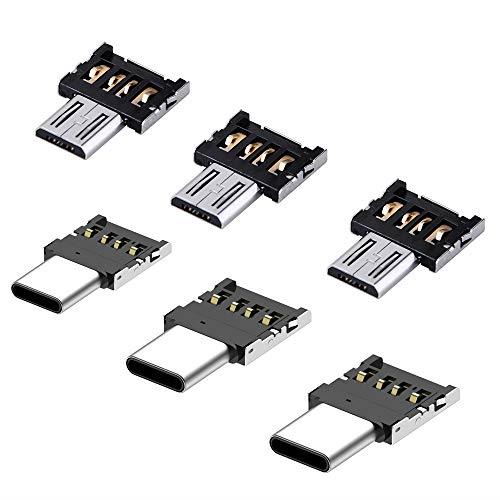 YFFSFDC USB OTG Ķ ѥ ץ 6ĥå(USBmicro USBѴ+ USBTypeC Ѵ) USB OTG ˾ץ Ȥ䤹  å֥åȡUSB֥롦ɡեåǥ