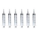 Coollooda ペット シリンジ プラスチックシリンジ (6本セット) 犬 猫 給水 給餌 20ml 注射器 針なし キャップ付き 注射 給水器 鼻洗浄 投薬器 液状の薬 流動食 哺乳器 実験用 ガーデニング インク オイル 注入 計量用 白