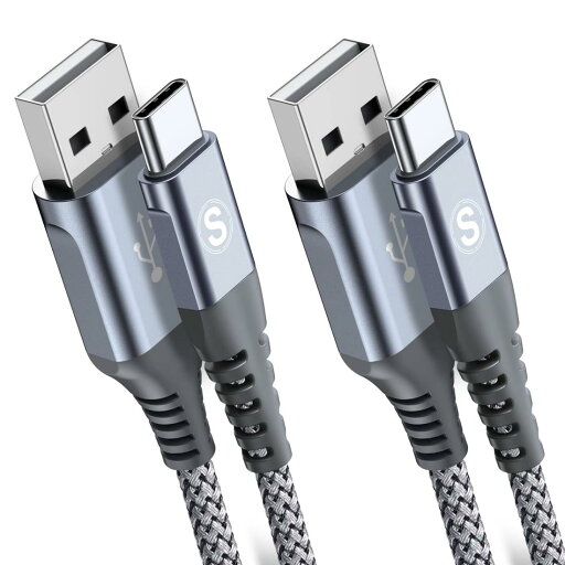 USB Type C ケーブル【2M/2本セット】Sweguard USB-C & USB-A 3.1A USB C ケーブル【QC3.0対応 急速充電】 タイプc 充電ケーブルiPhone 15 Pro MAX, iPad Pro,Samsung Galaxy S24/S23/S22/S21/S20/S10/S9,Sony,Xiaomi,Huawei,Pixel,Type-c機種対応(灰) USB Type C ケーブル【2M/2本セット】Sweguard USB-C & USB-A 3.1A USB C ケーブル【QC3.0対応 急速充電】 タイプc 充電ケーブルiPhone 15 Pro MAX, iPad Pro,Samsung Galaxy S24/S23/S22/S21/S20/S10/S9,Sony,Xiaomi,Huawei,Pixel,Type-c機種対応(灰)