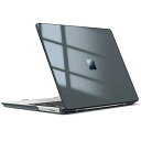 Fintie for Microsoft Surface Laptop Go 3 (2023)/Surface Laptop Go 2 (2022)/Surface Laptop Go (2020) ケース 保護ケース 12.4インチ PC 薄型 軽量 耐衝撃性 傷防止 排熱口設計 透明 おしゃれ (モデル番号2013 1943) (クリスタルブラック)(2)