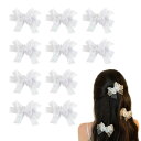 nalaina 蝶 ヘアクリップ ヘアピン (10個セット) 前髪クリップ かわいい レース 蝶 髪飾り 髪留め ヘアアクセサリー パーティー 誕生日 結婚式 子供 レディース