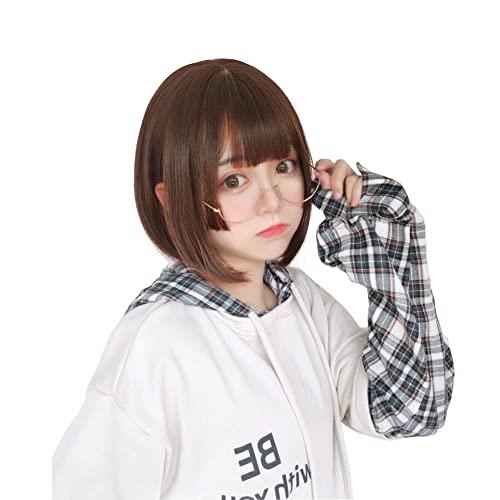 FESHFEN ウィッグ ボブ ショート 姫カット フルウィッグ かつら 姫髪 レディーズ ストレート 自然 ハロウィン 小顔 原宿系 ぱっつん前髪 日常 耐熱 6628A チョコブラウン FESHFEN ウィッグ ボブ ショート 姫カット フルウィッグ かつら 姫髪 レディーズ ストレート 自然 ハロウィン 小顔 原宿系 ぱっつん前髪 日常 耐熱 6628A チョコブラウン