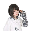 FESHFEN ウィッグ ボブ ショート 姫カット フルウィッグ かつら 姫髪 レディーズ ストレート 自然 ハロウィン 小顔 原宿系 ロリータ ぱっつん前髪 日常 耐熱 黒髪 ブラック