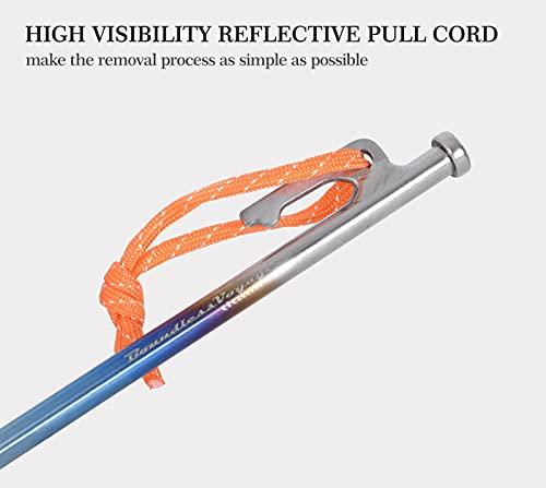 Boundless Voyage チタンペグ ソリッド 焼き色 強靭 20CM 24CM 30CM 35CM 40CM チ...