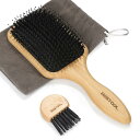 BESTOOL ヘアブラシ 豚毛 くし 木製 櫛 パドルブラシ メンズ レディース こども ヘアケア 高级 コーム サラサラ 艶髪 髪質改善(4)