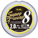 DUEL(デュエル) PEライン 釣り糸 スーパーエックスワイヤー8 【 ライン 釣りライン 釣具 高強度 高感度 】 2.0号 300m 5色/イエローマーキ...