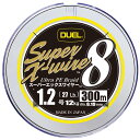 DUEL(デュエル) PEライン 釣り糸 スーパーエックスワイヤー8 【 ライン 釣りライン 釣具 高強度 高感度 】 1.2号 300m 5色/イエローマーキ...