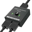 サムコス HDMI切替器 4K/60HZ/1080p hdmiセレクター 双方向 HDMI分配器 1入力2出力 2入力1出力 手動 切り替え 3D視覚効果 電源不要 (hdmi)