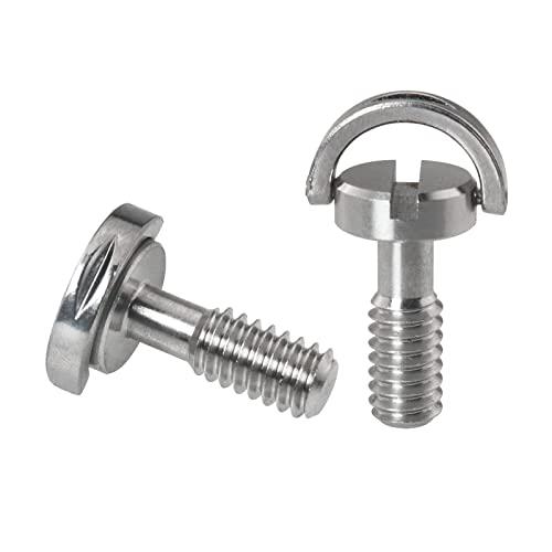 サムコス カメラ固定ネジ 1/4インチネジ ステンレススチール素材 雲台 ネジ Dリング付き 固定ネジコネ..