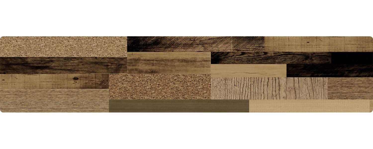 ベストコ キッチンマット ミックスウッド ダーク 45×220cm さらっと拭ける ぷにぷに触感 ND-9872