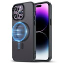 NIMASO ケース MagSafe対応 iPhone14Pro 用 ケース 半透明 カバー 米軍MIL規格取得 マグネット搭載 耐衝撃 マグセーフ対応 ワイヤレス充電対応 iPhone 14 Pro あいふぉん14pro 用 スマホケース NSC23A639