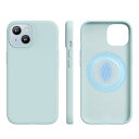 NIMASO ケース iPhone15用 MagSafe対応 シリコンケース 全面保護 耐衝撃 マグネット充電対応 さらさら手触り シリコーン スマホケース 薄型 画面とカメラ保護 指紋防止 傷付き防止 アイフォン15対応 携帯ケース 藍白(花見シリーズ)NSC24A1027