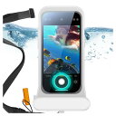 ESR スマホ 防水ケース iPhone 15/14/13専用 防水ポーチ 水中タッチスクリーンとFace ID対応 精密ボタン・IPX8完全防水・浮上設計で海やお風呂でも安心 水中で撮影・画面操作可能 ストラップとインナートレイ付き シュノーケリング用ドライバッグ ホワイト