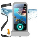 ESR スマホ 防水ケース iPhone 15 Pro Max/14 Pro Max専用 防水ポーチ 水中タッチスクリーンとFace ID対応 精密ボタン・IPX8完全防水・浮上設計で海やお風呂でも安心 水中で撮影・画面操作可能 ストラップとインナートレイ付き シュノーケリング用ドライバッグ チタニウム色