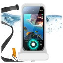 ESR スマホ 防水ケース iPhone 15 Pro/14 Pro/13 Pro専用 防水ポーチ 水中タッチスクリーンとFace ID対応 精密ボタン・IPX8完全防水・浮上設計で海やお風呂でも安心 水中で撮影・画面操作可能 ストラップとインナートレイ付き シュノーケリング用ドライバッグ ホワイト