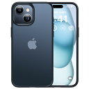【本体の色・4色】CASEKOO iPhone 15 用 ケース 耐衝撃 滑り止め 指紋防止 米軍MIL規格 マット仕上げ ストラップホール付き 黄変防止 耐久性 カバー ワイヤレス充電対応 アイフォン 15 用 6.1 インチ ケース(マットブラック)