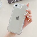 QLTYPRI iPhone SE3/iPhone 7/iPhone 8/iPhone SE 2020 用 ケース クリア TPUカバー ウェーブ おしゃれ 韓国 可愛い iPhone7/8/SE2/SE3ケース アクスタ収納 透明 薄型 軽量 耐衝撃 スマホケース ワイヤレス充電対応 ストラップホール付き アイフォン 7/8/SE ケース 6.1インチ