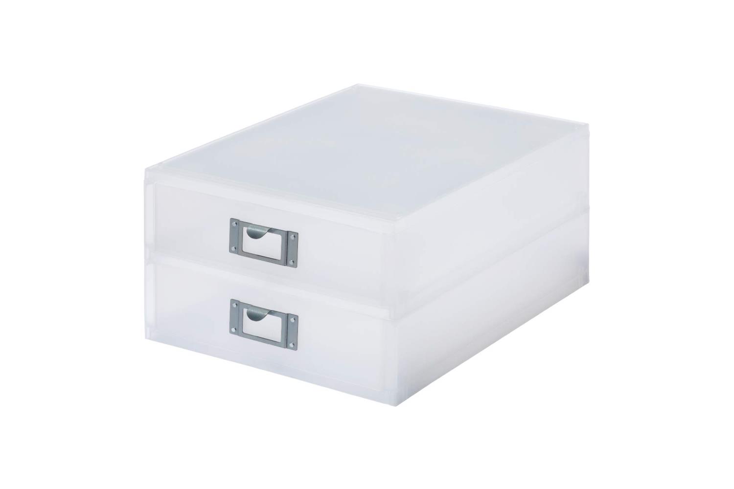 ライクイット (like-it) 収納ボックス 玄関収納 下駄箱 引き出し収納ケース 2段 約幅26×奥35×高18.5cm ..