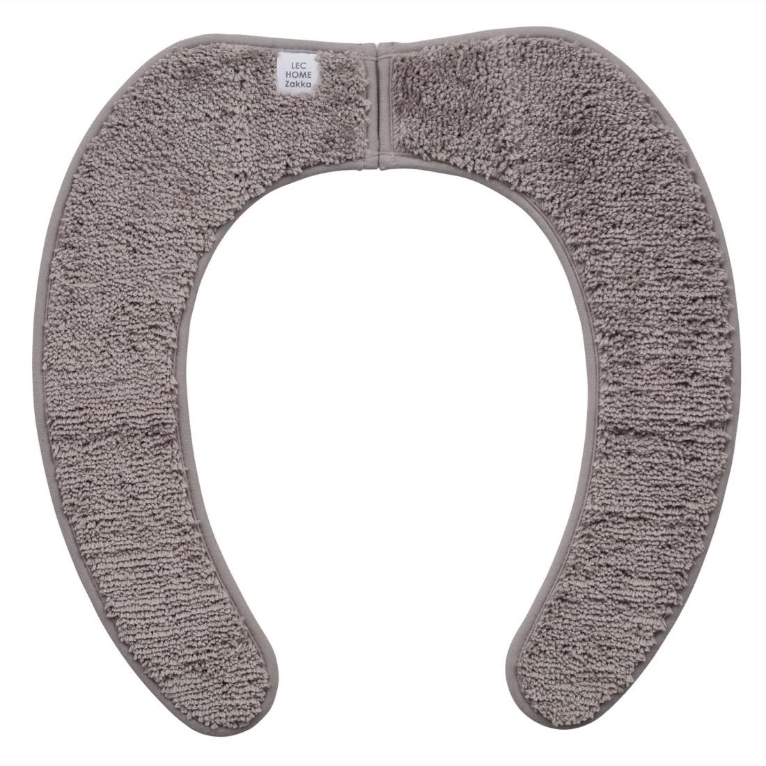 レック(LEC) ぴたQ 吸着 べんざシート 極上もこふわ タフト生地 (ブラウン) 全型対応/貼るタイプ/洗濯OK/薄型パッケージタイプ