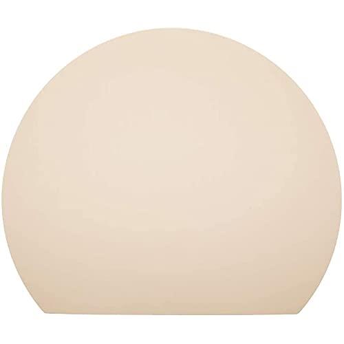 アイメディア まな板 食洗機対応 丸いまな板 耐熱エラストマー 約29×35cm ベージュ 1009124