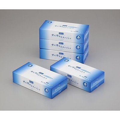 アズワン(AS ONE) デュー 水に流せるティッシュ 8-9531-01 180W 360枚×5箱入(4)