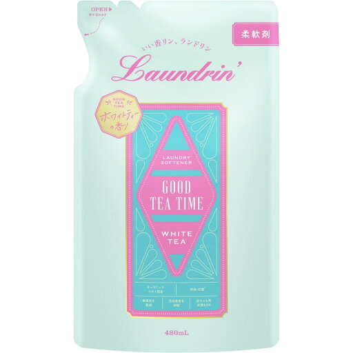 ランドリン 柔軟剤 ホワイトティーの香り 詰め替え 480ml ランドリン 柔軟剤 ホワイトティーの香り 詰め替え 480ml