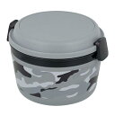 ベストコ どんぶり ランチジャー 770ml グレー 迷彩 保温 NQ-0161 カモフラージュパターン