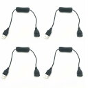 SZSL USB スイッチ, 4 個 30cm USB 延長ケーブル オン/オフスイッチ付き, 小型電気スタンド/ファン、LEDランプなどの小電力電器の電源供給に適している