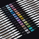 Shuttle Art メタリック マーカーペン 30色セット 大人の塗り絵付き カラーペン 水性 速乾 フォト アルバム 手作り カード 年賀状 ガラス 木材...
