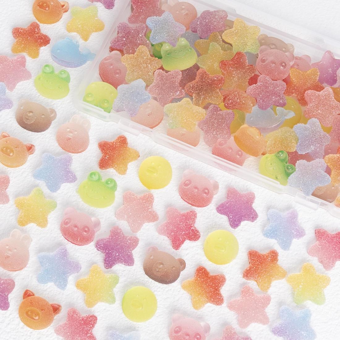 デコパーツ 樹脂 セット 【シュガーグミ・自由にDIY可能・様々なモチーフ】 アクセサリーパーツ デコパーツ かわいい キャラクター デコ 素材 ビーズ ホイッ...