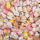 デコパーツ 動物 幽霊 ネコ ウサギ 爪サイズ 80個セット アクセサリー ミックス ミニ 樹脂製 ヘアピンパーツ 福袋 飾り物 装飾 DIY 飾り物 子供 デコレーションパーツ 手芸 ハンドメイド用
