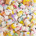 デコパーツ 動物 ユニコーン ウサギ ネコ クマ かわいい 50個セット アクセサリー ミックス 樹脂製 ヘアピンパーツ 福袋 飾り物 携帯ケース装飾 DIY 飾り物 子供 デコレーションパーツ 手芸 ハンドメイド用