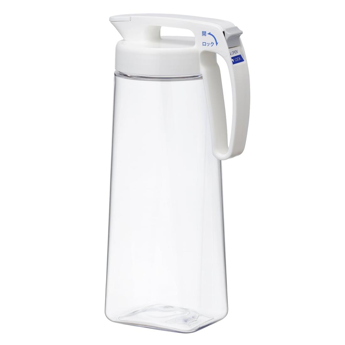 岩崎工業 ラストロウェア 冷水筒 2.1L シームレス ピッチャー 熱湯可 日本製 麦茶ポット 麦茶ボトル お茶ポット 水出しコーヒー 水出し 冷茶 ボトル 横置き 耐熱 広口 水出しポット 冷茶ポット ジャグ ホワイト K-1286 W